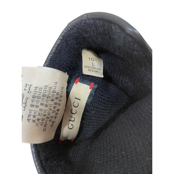 Gucci Unisex Leather GG Monogram Black Gloves L 10 1/2 - Picture 4 of 5